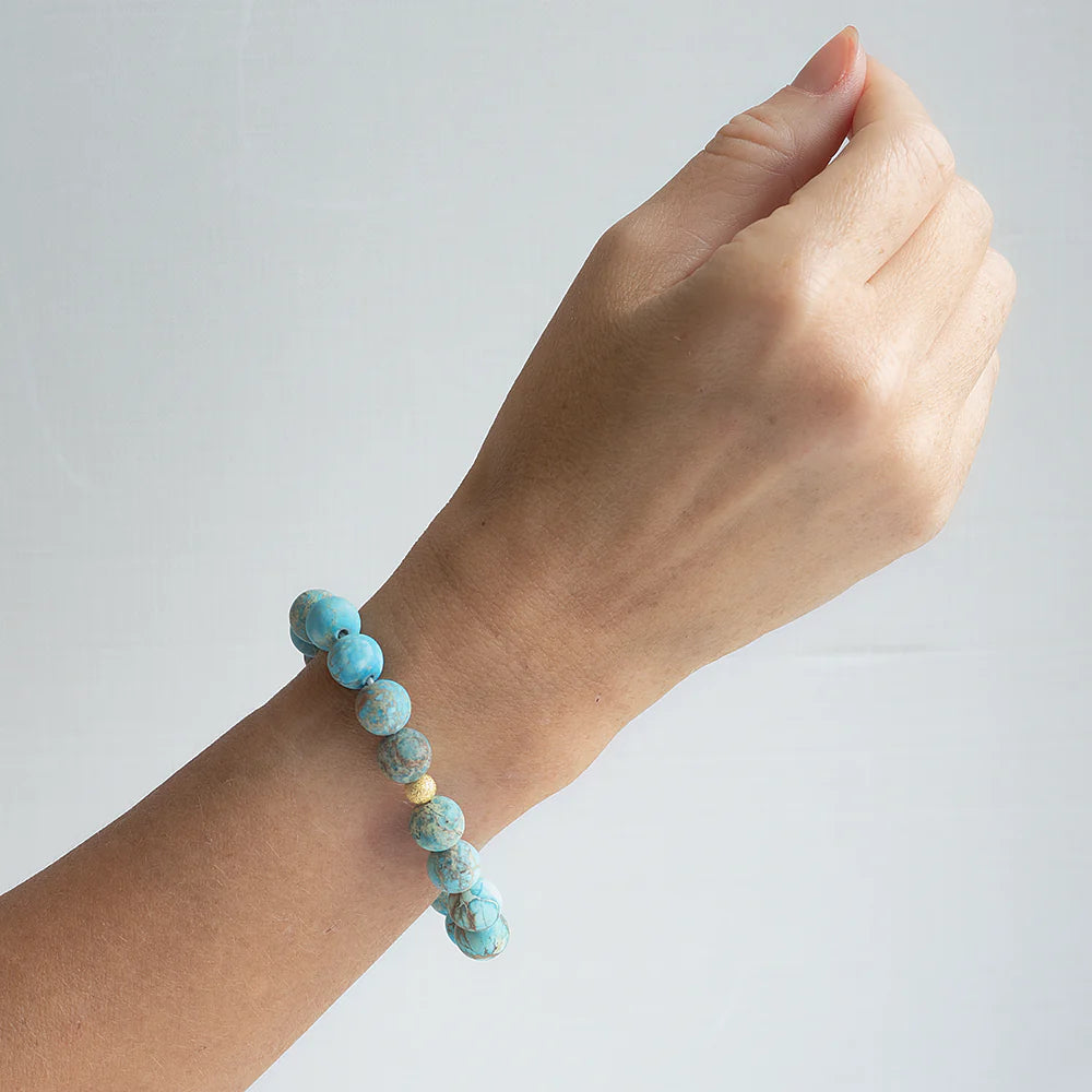 GEMSTONE BRACELET 10MM TURQUOISE JASPER