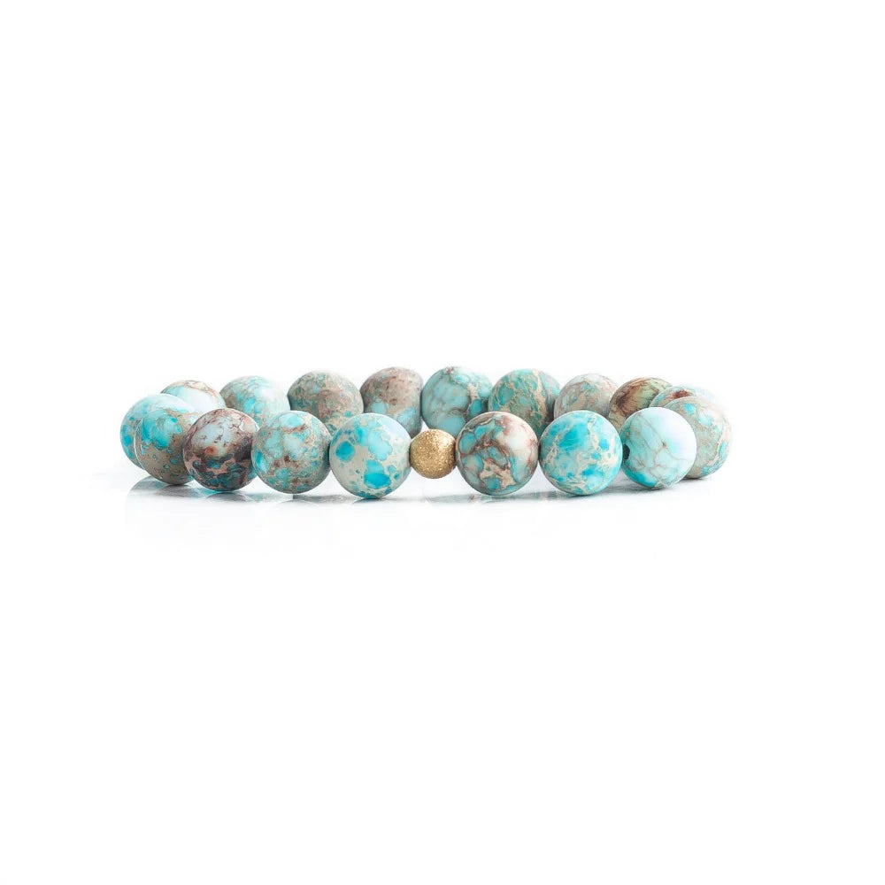 GEMSTONE BRACELET 10MM TURQUOISE JASPER