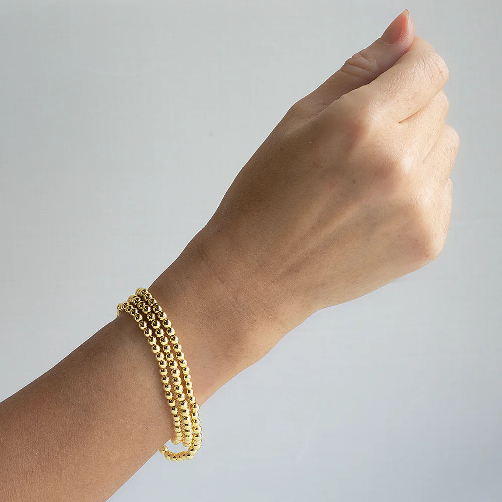 Gold Bead Wrap Bracelet