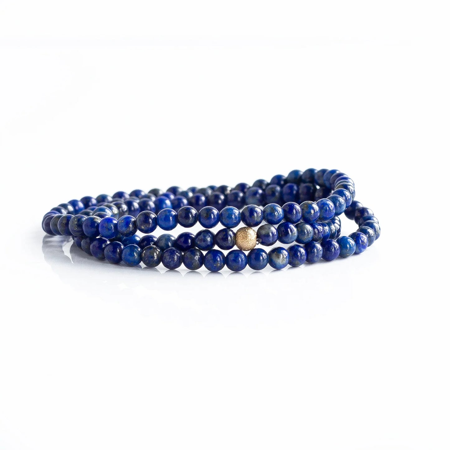 GEMSTONE BRACELET WRAP 4MM LAPIS LAZULI