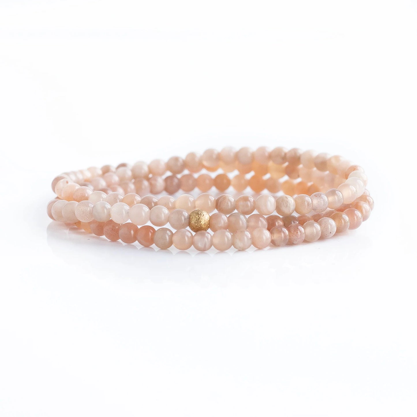 GEMSTONE BRACELET WRAP 4MM SUNSTONE