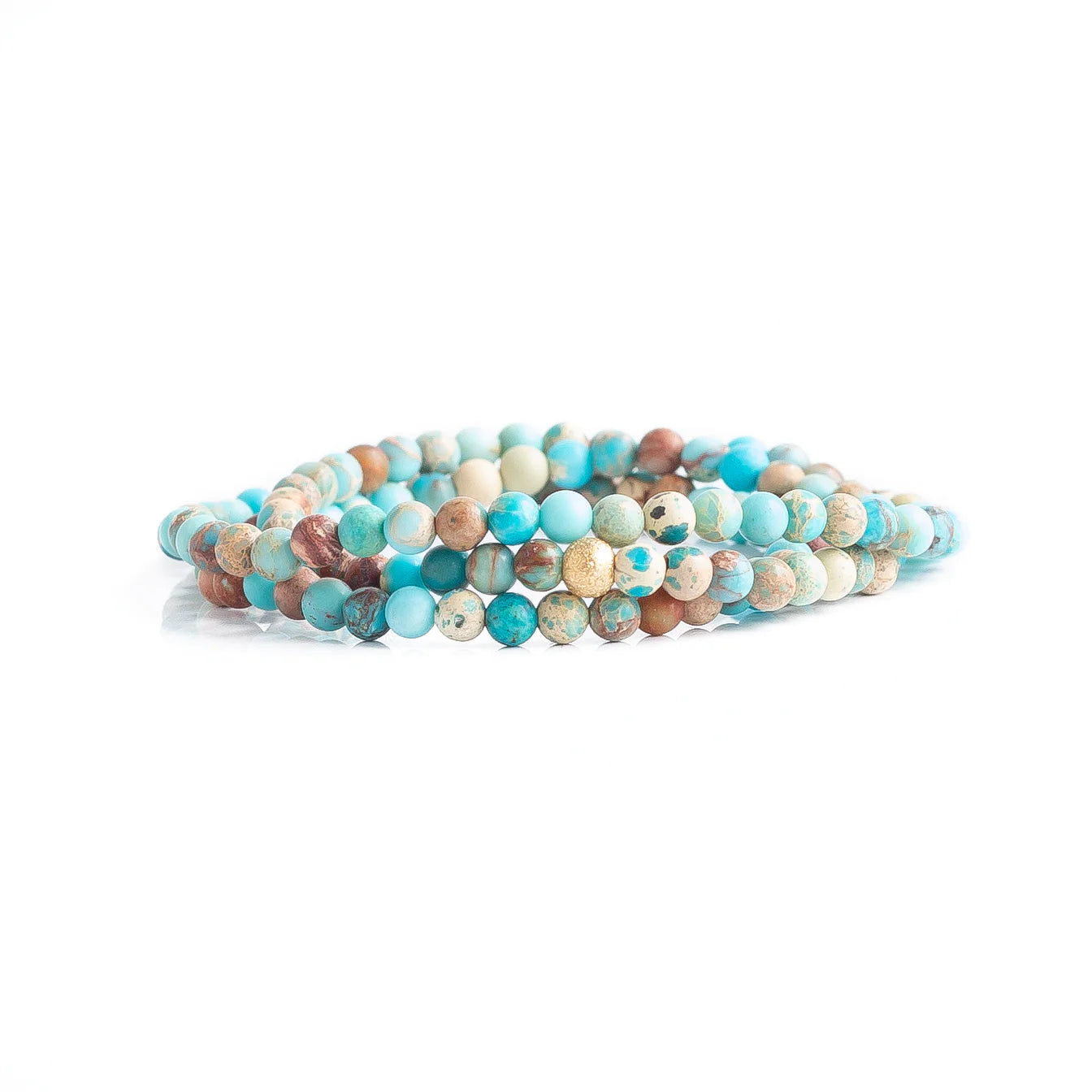 GEMSTONE BRACELET WRAP 4MM TURQUOISE JASPER