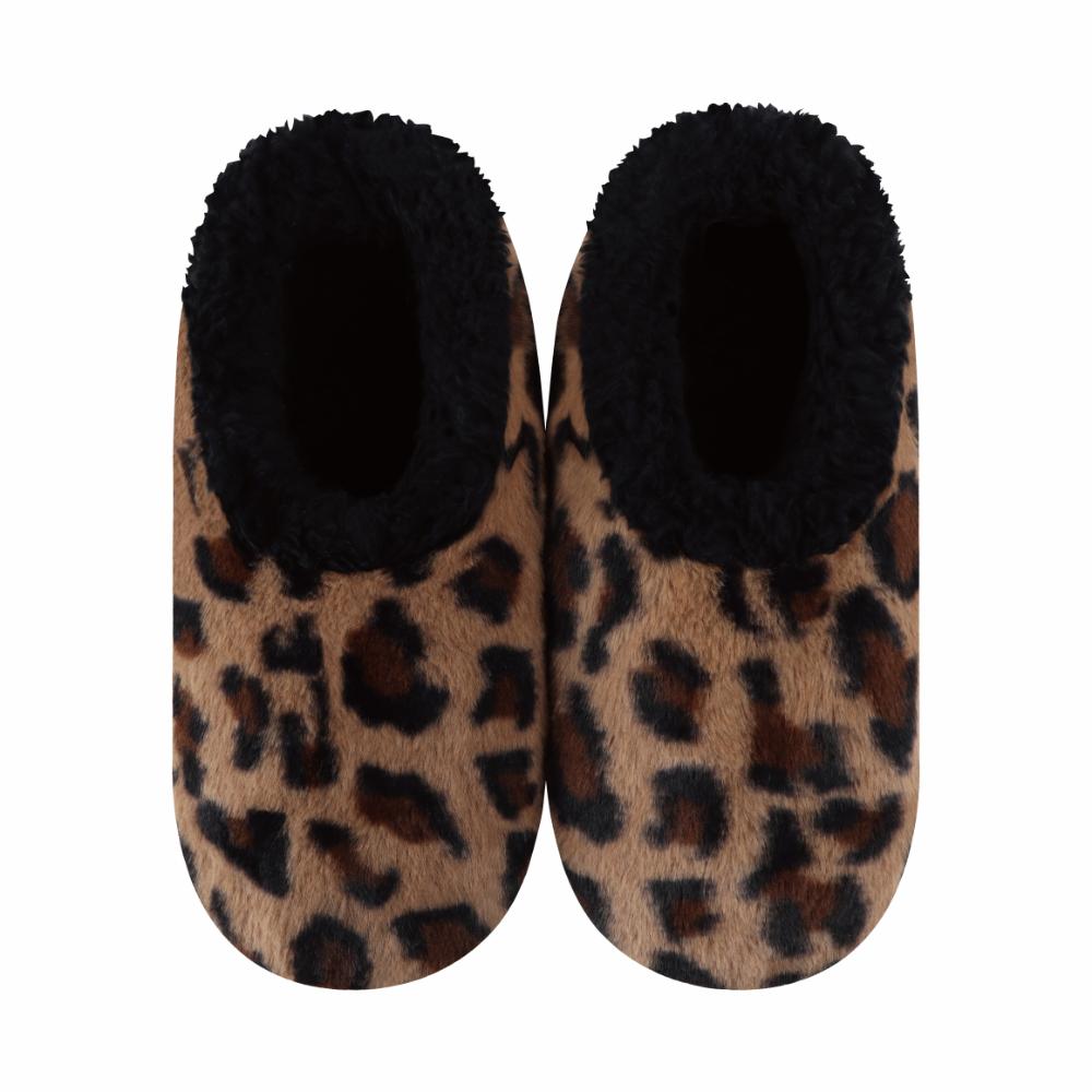WOMENS SPOT ON COZY BLACK LEOPARD