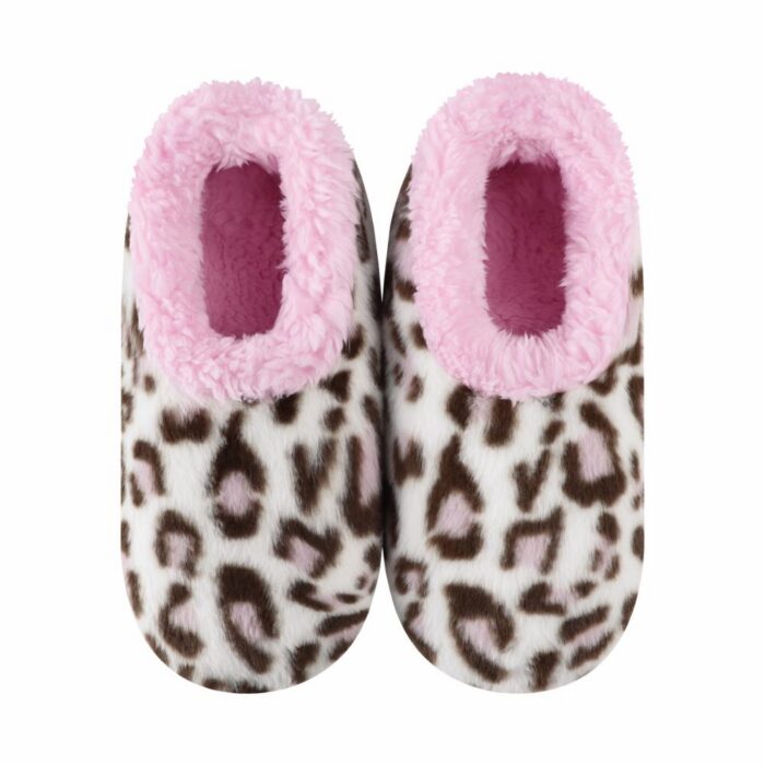 WOMENS SPOT ON COZY PINK LEOPARD