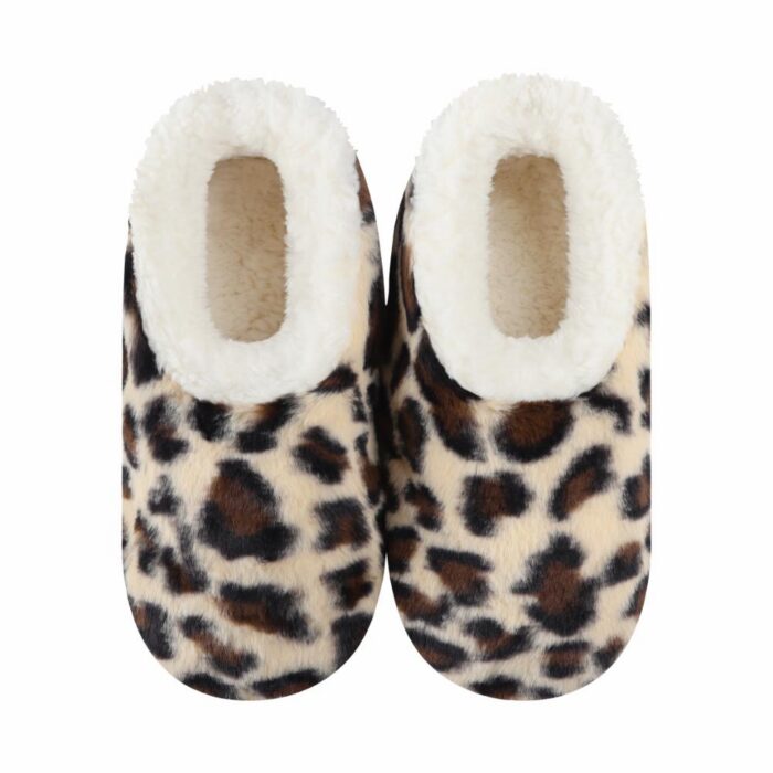 WOMENS SPOT ON COZY CREAM LEOPARD