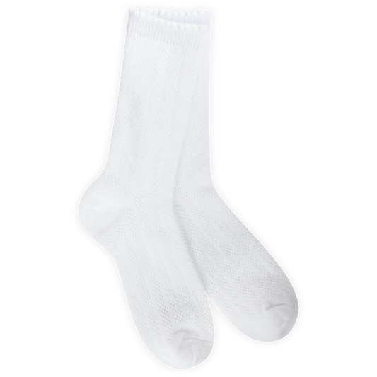 WHITE POINTELLE SOCKS