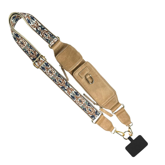 ZIP AND CLIP ARFID STRAP- CAPPUCCINO