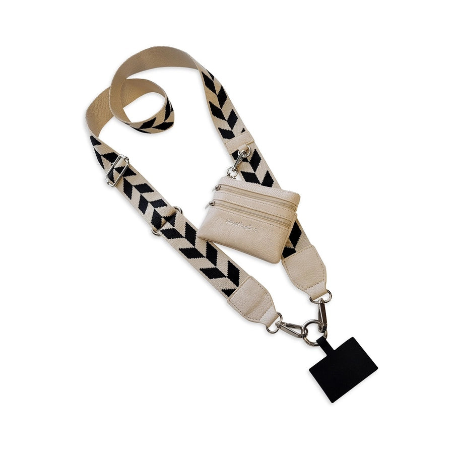 Clip and Go Strap with Pouch Chevron