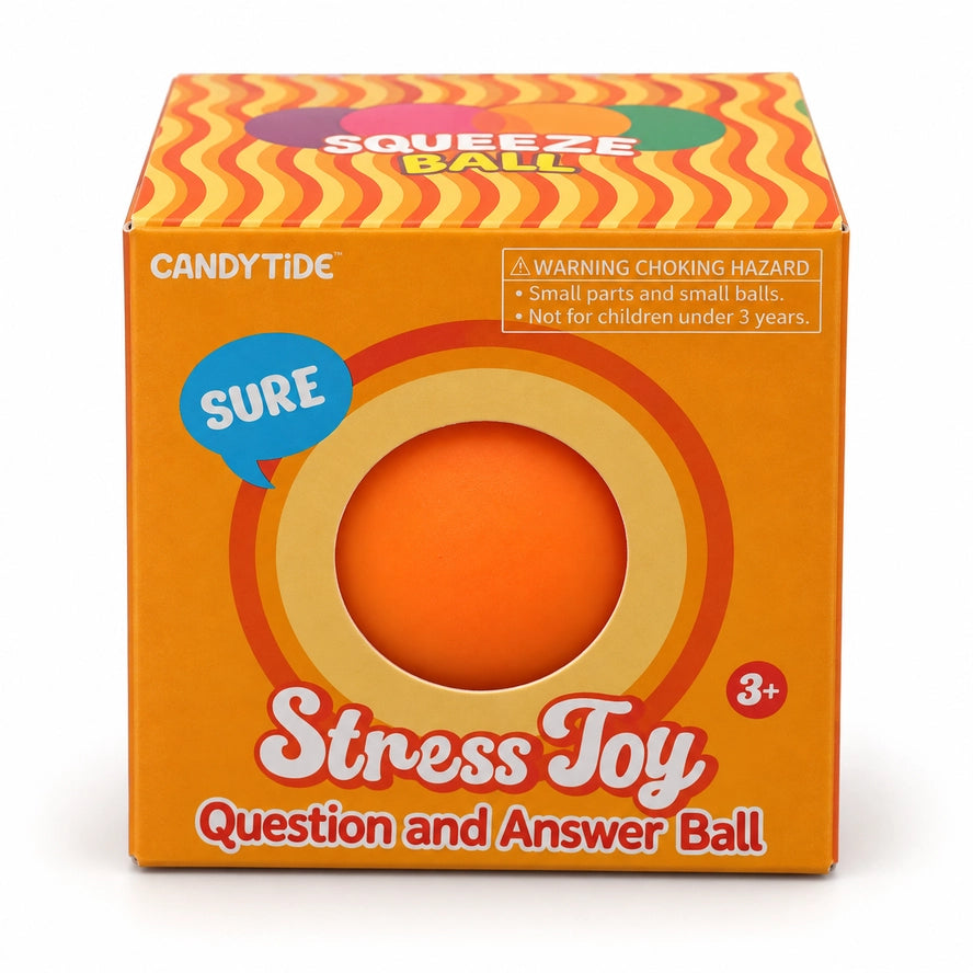 CANDYTIDE QUESTION AND ANSWER BALL ORANGE SQUISHY
