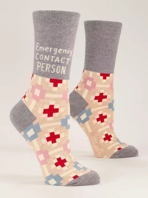 EMERGENCY CONTACT PERSON WOMENS SOCKS