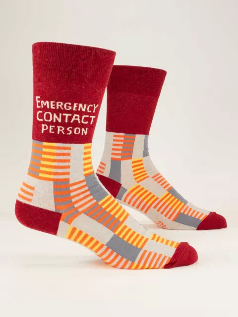 EMERGENCY CONTACT PERSON MENS SOCKS