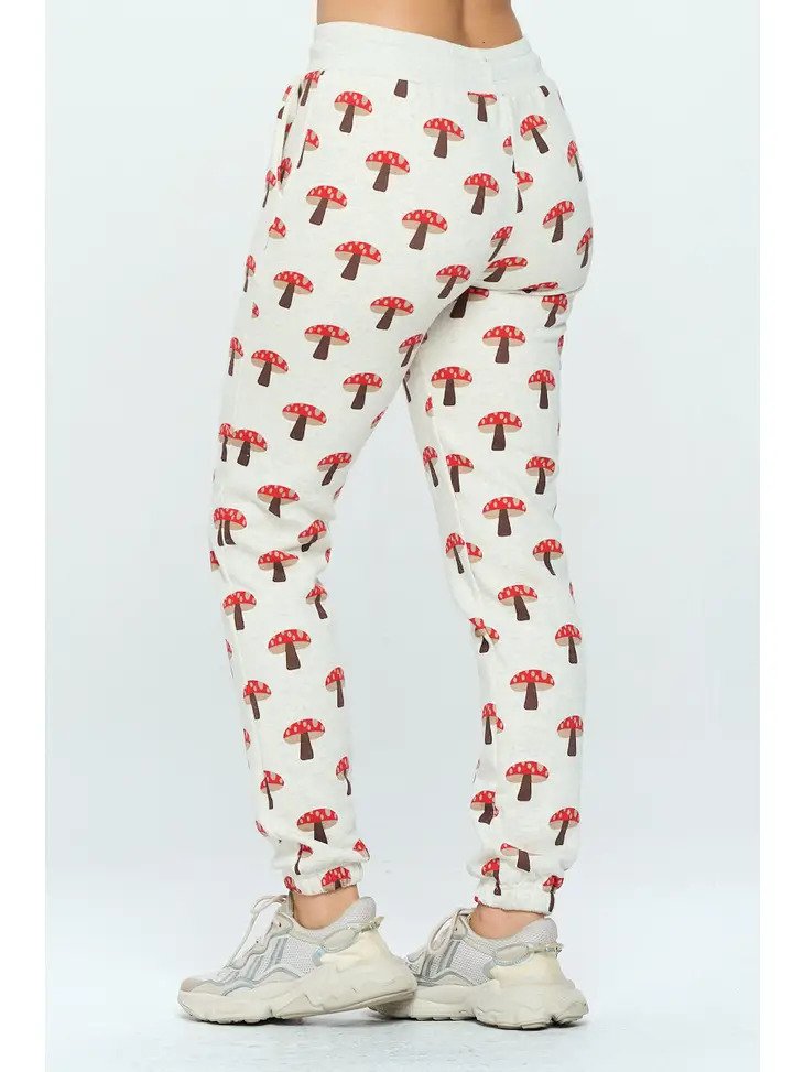 Mushroom Print Sweatpants