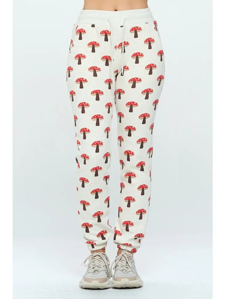 Mushroom Print Sweatpants