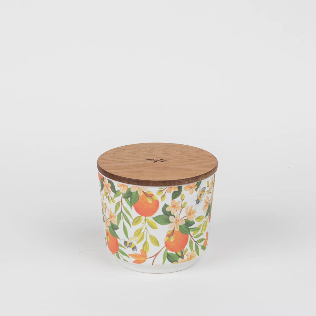 ORANGE AND HONEY PATTERN CANDLE