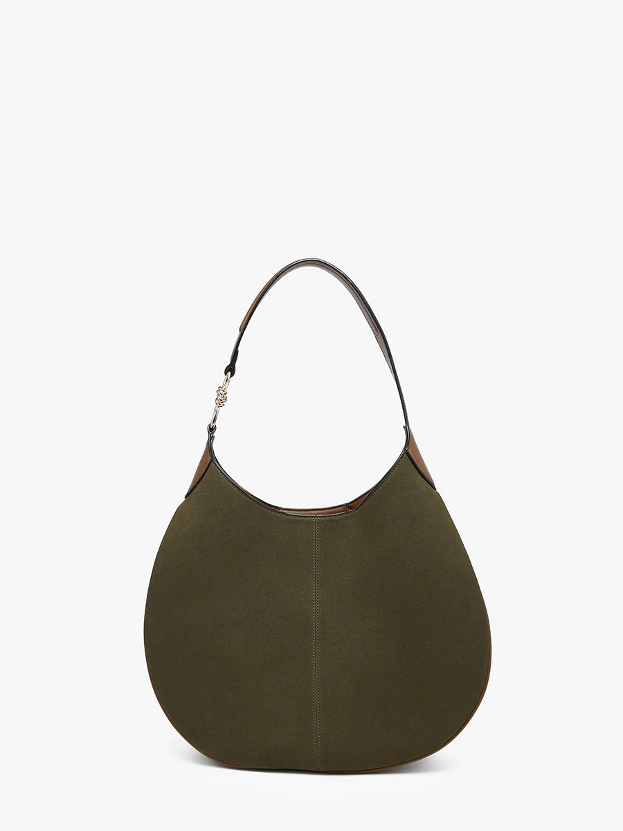 VANESSA VEGAN SUEDE HOBO OLIVE