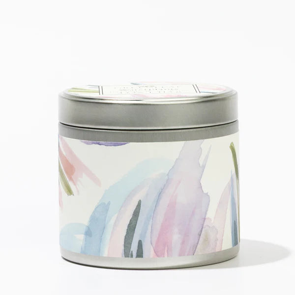 waterplants tin candle