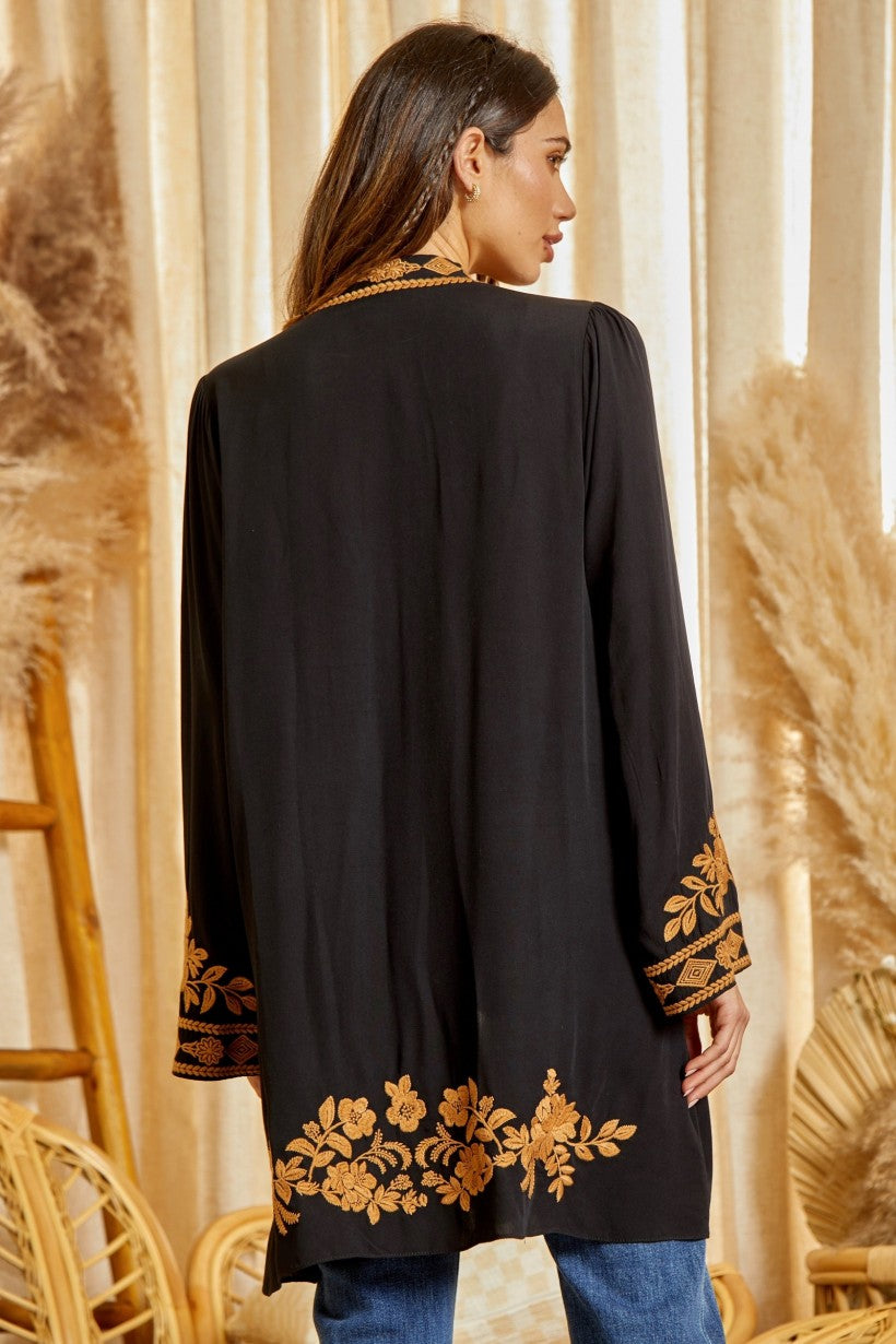 Embroidered Cardigan Plus