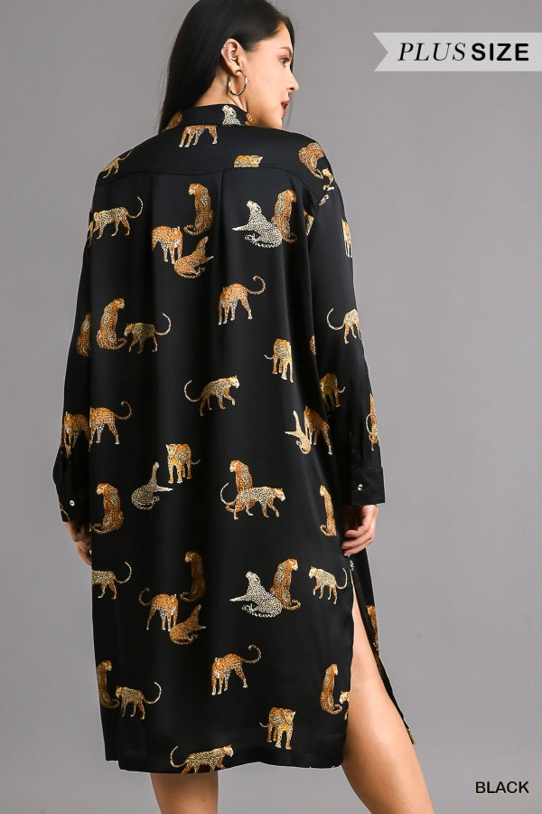 Leopard Midi Dress Plus