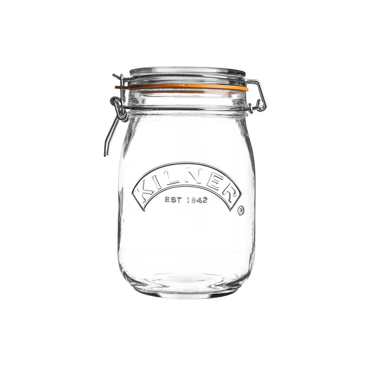 Round Glass Clip Top Jar- 1L