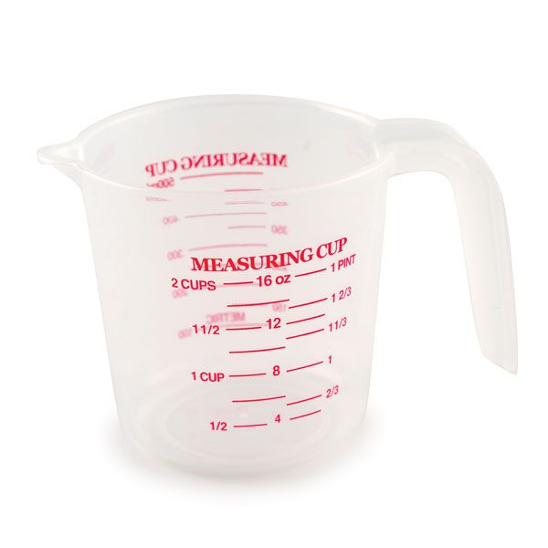 Update International MEA-50PC - 2 Cup - Plastic Measuring Cup