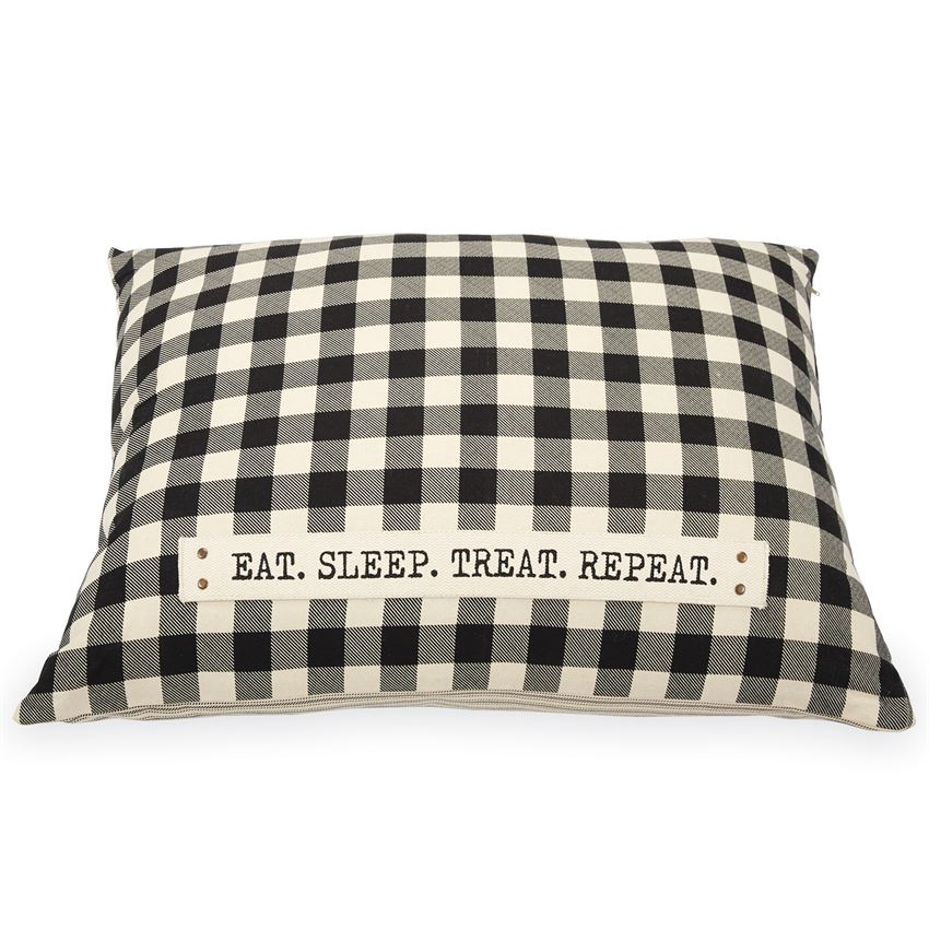 EAT SLEEP REPEAT REVERSIBLE DOG BED