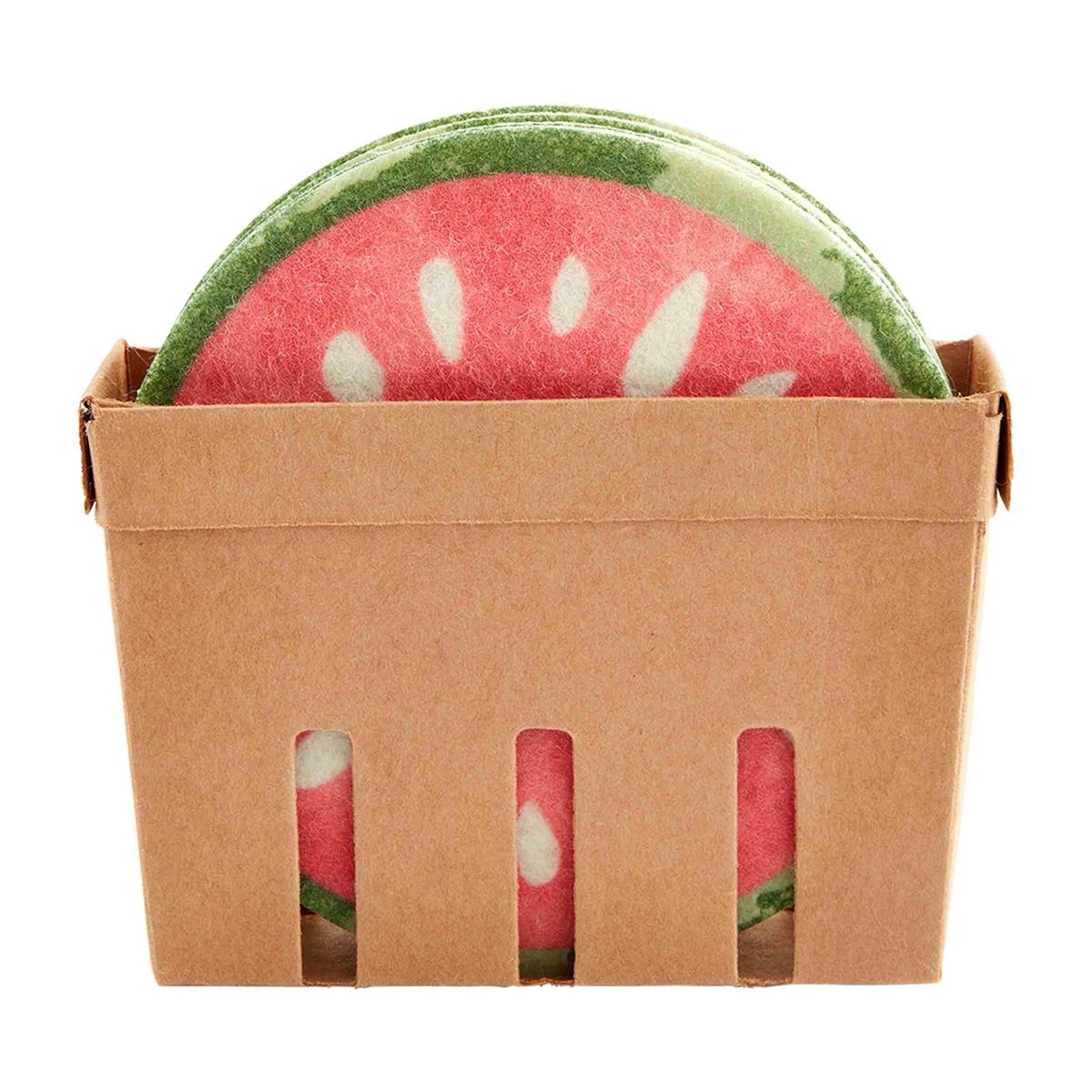 Melon Felt Coaster Set