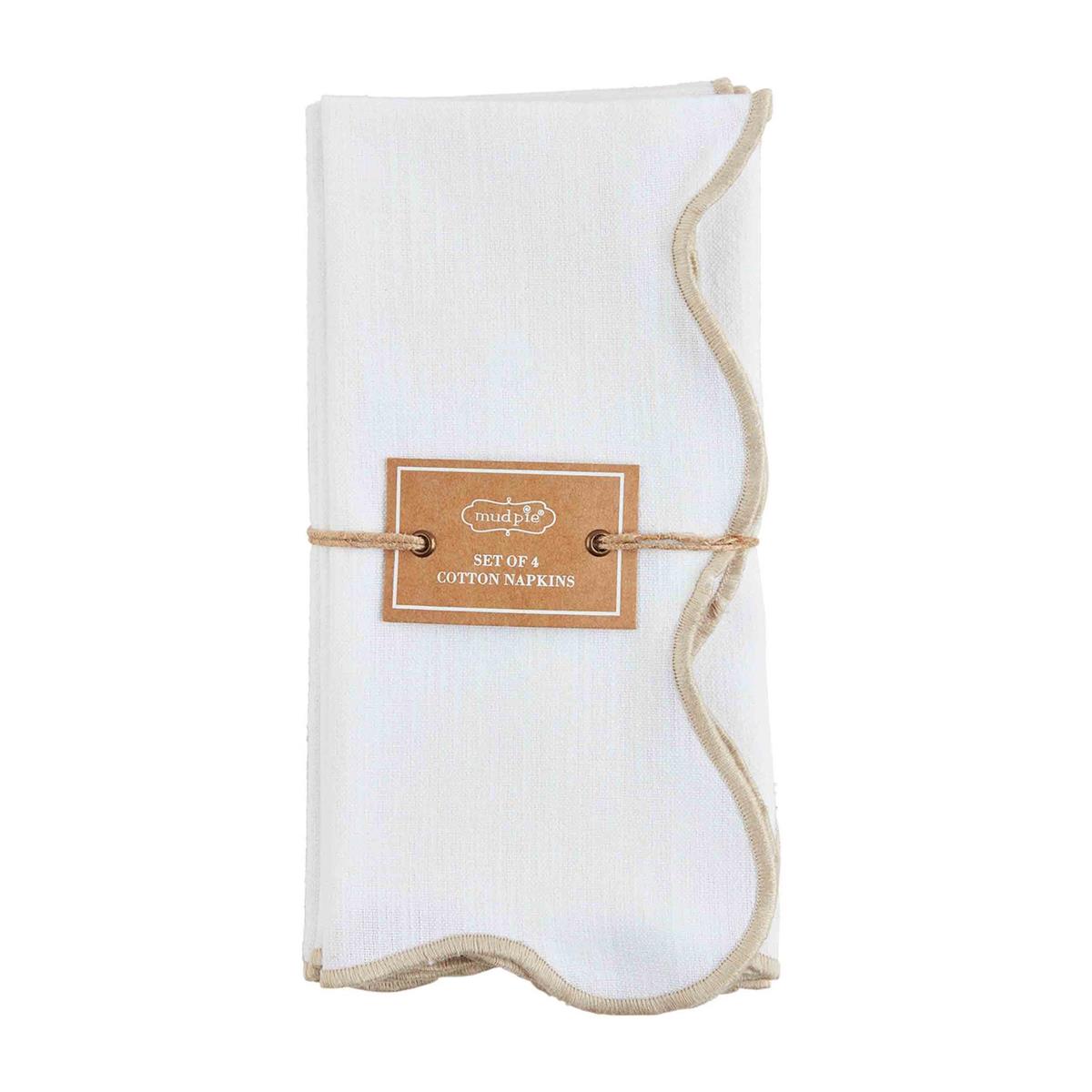 Taupe Scallop Napkin Set