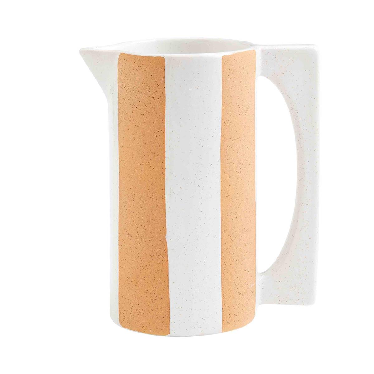 Stripe Terracotta Pitcher