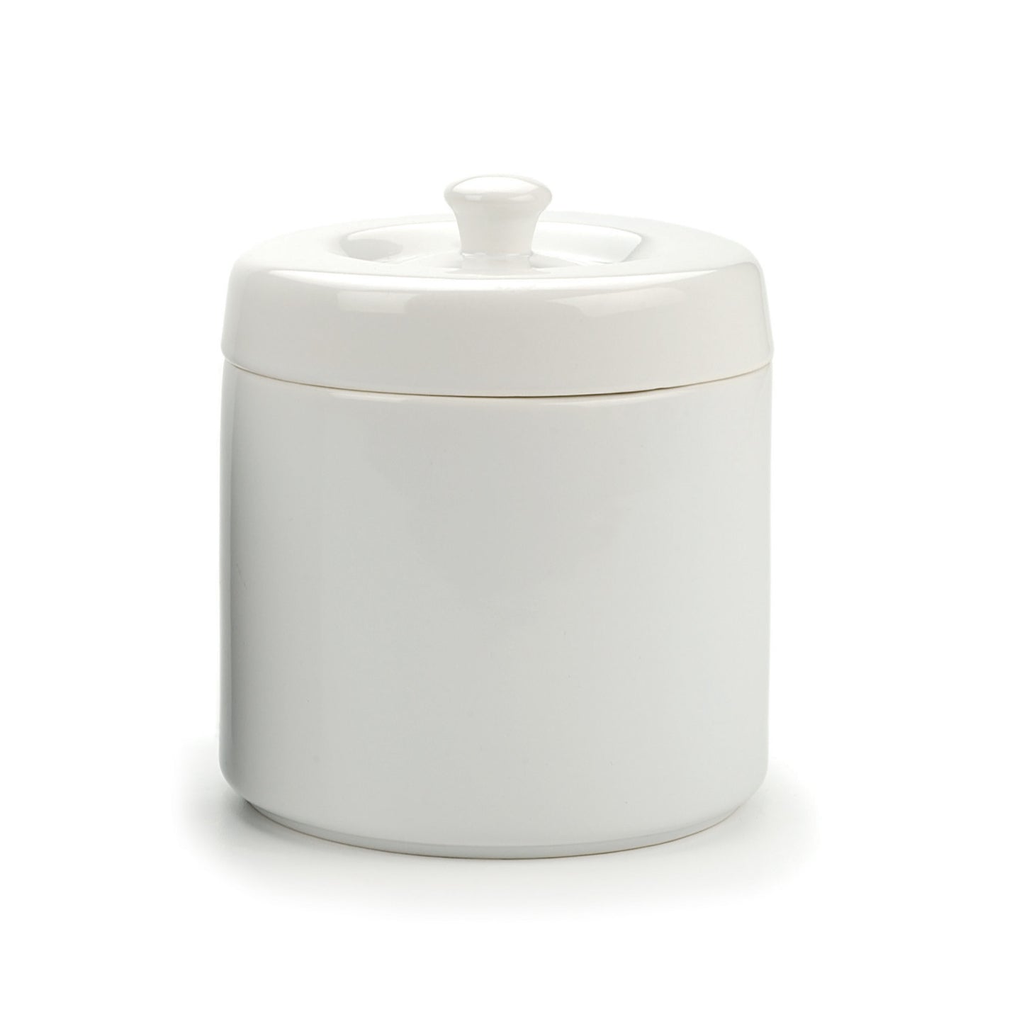 White Stoneware Grease Keeper