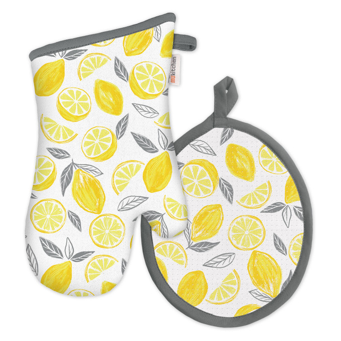 Oven Mitt & Potholder (2pc set) - Lemon Grove