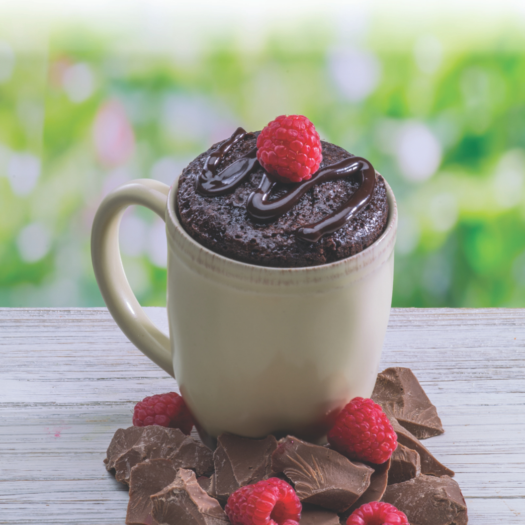 Chocolate Raspberry Cheesecake Microwave Brownie Single