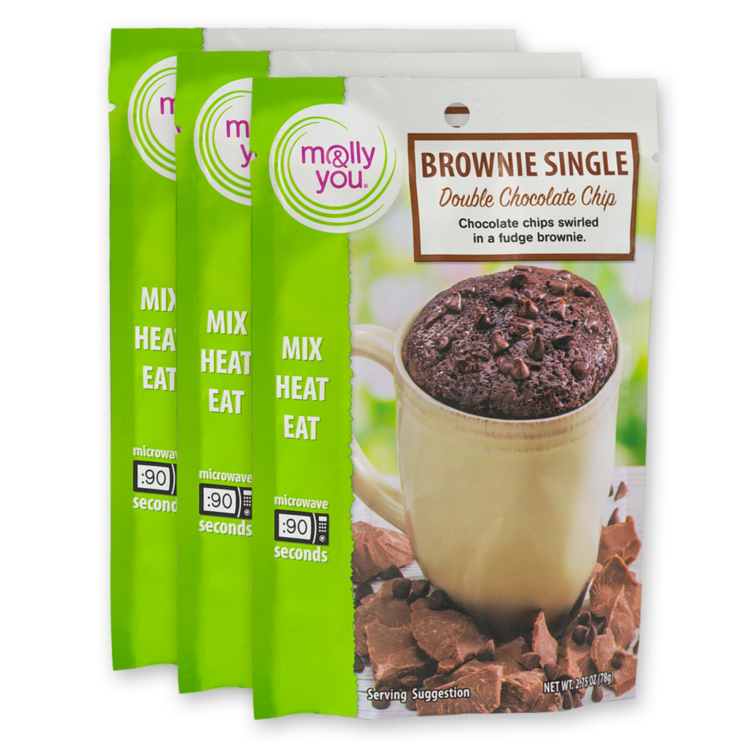 Double Chocolate Chip Microwave Cake Single