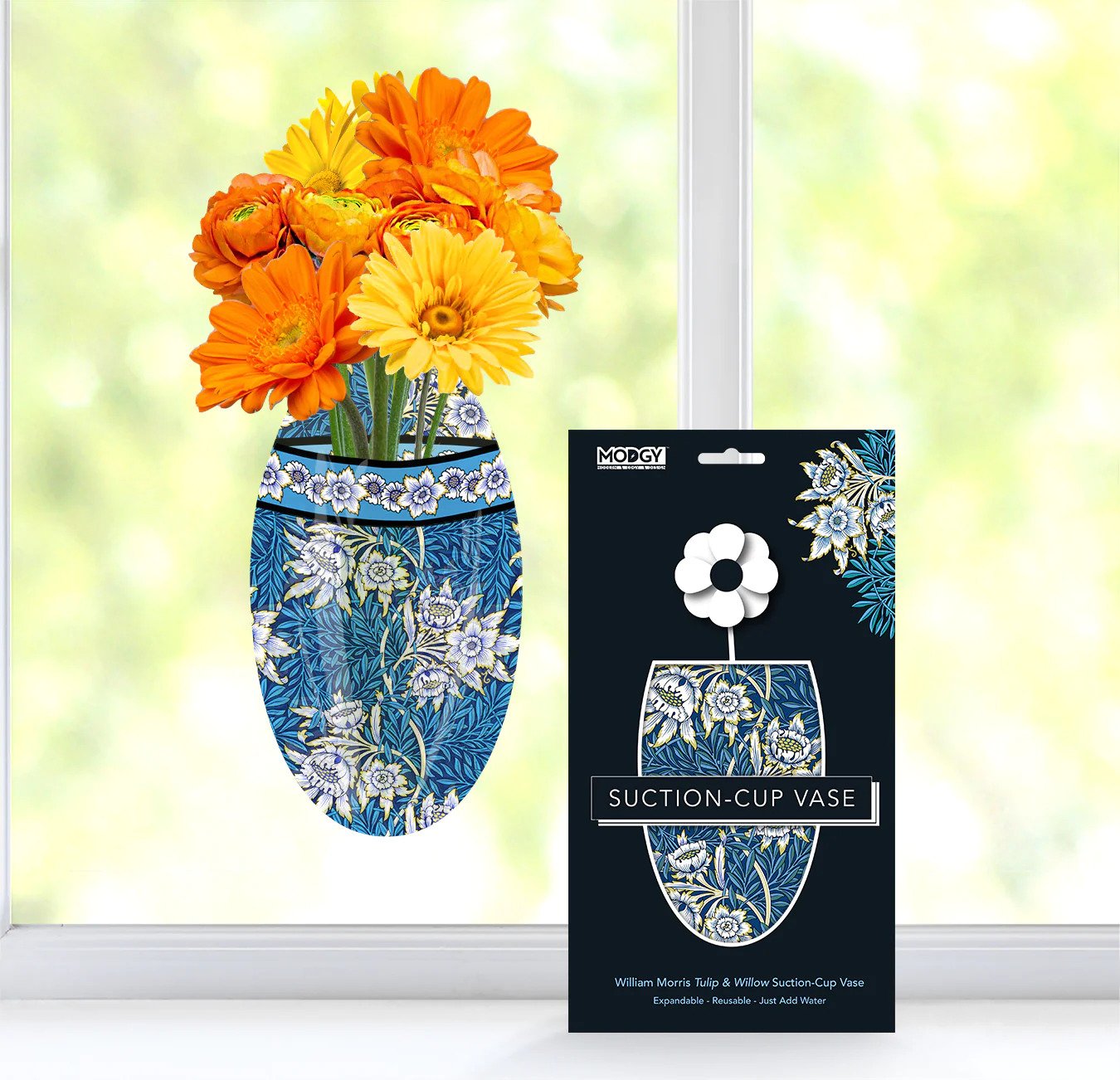 Large Suction Vase- Tulip & Willow by William Morris