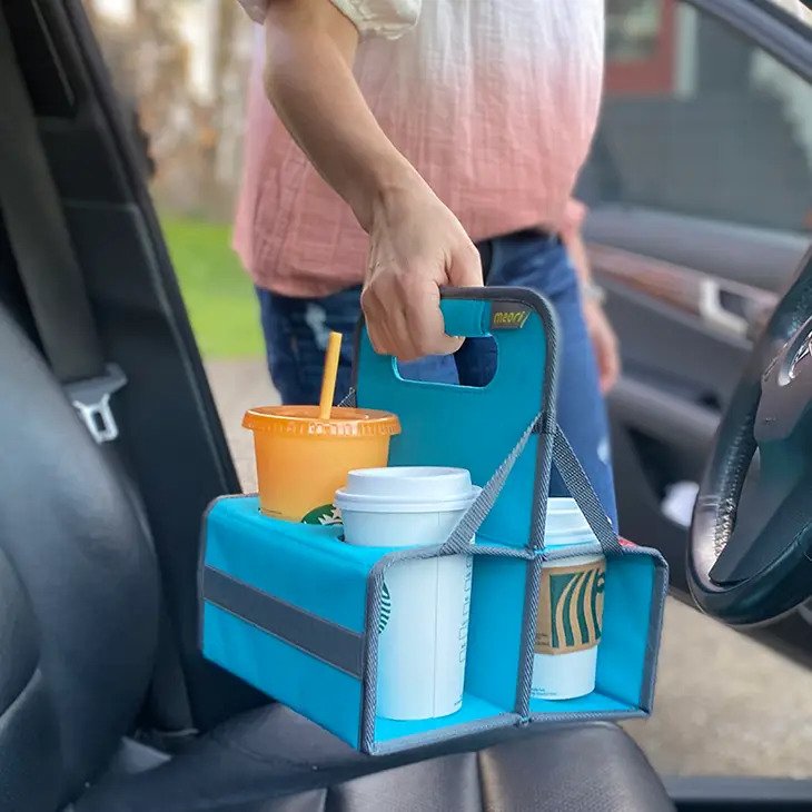 Reusable 4-Cup Drink Carrier- Black