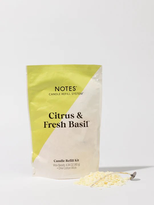 Citrus & Fresh Basil Candle Refill