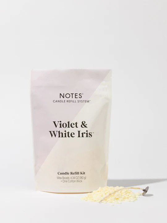 Violet & White Iris Candle Refill