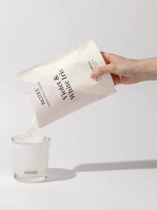 Violet & White Iris Candle Refill