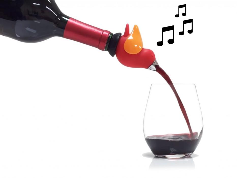 CHIRPYTOP Wine Pourer- RED/ORANGE