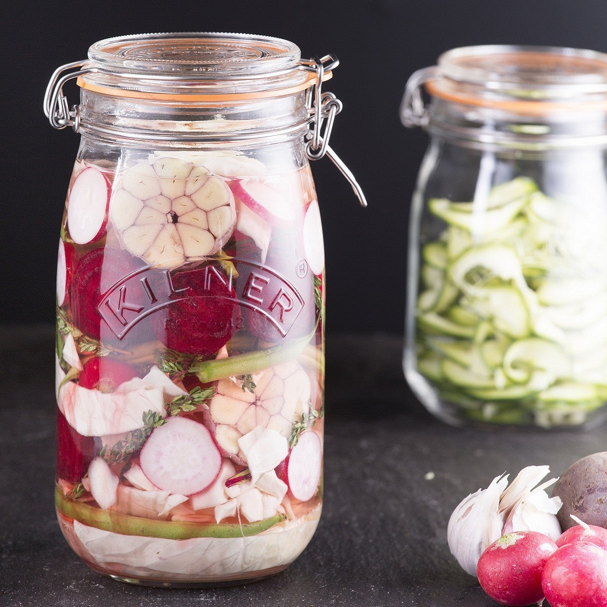 Round Glass Clip Top Jar- 2L