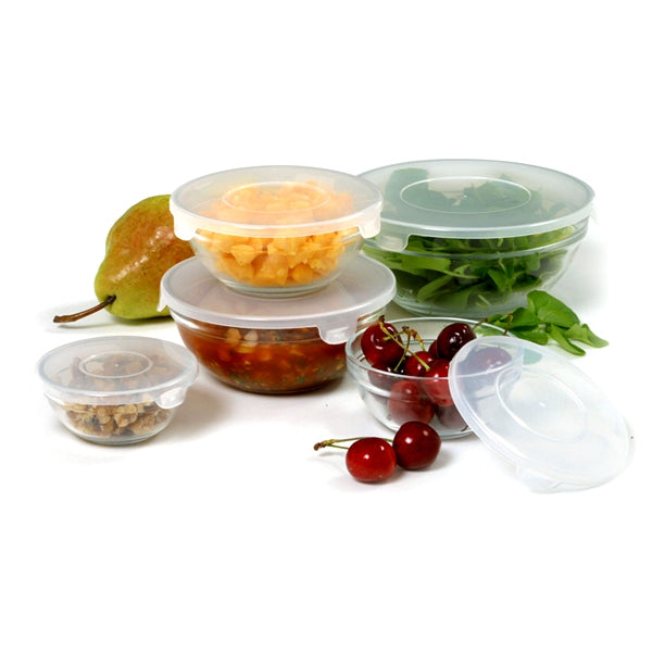 10 PC Glass Bowl Set w/ Lids