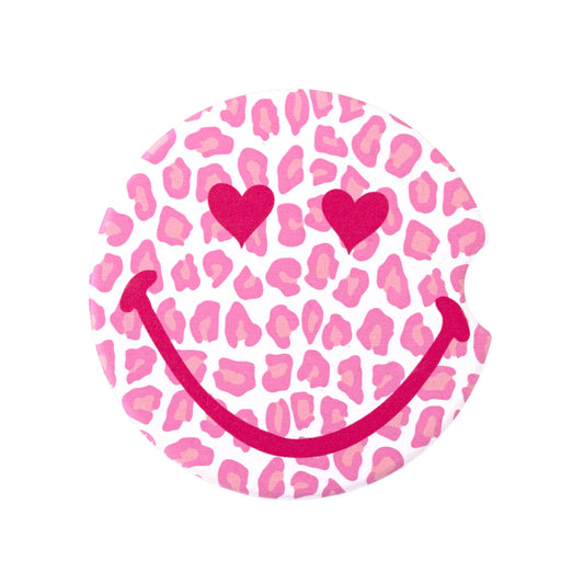 Pink Leopard Car Coaster