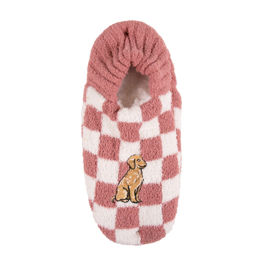 Pink Dog Slipper Sock