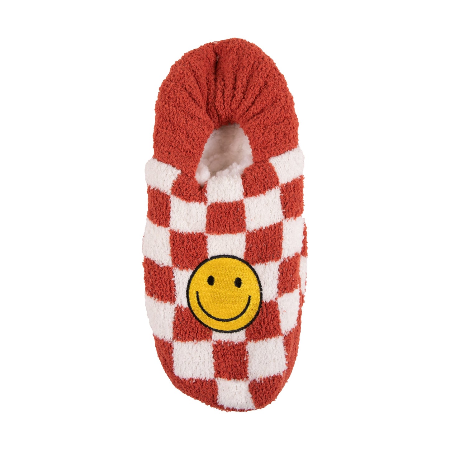 Red Smiley Slipper Sock