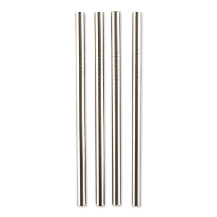 SHORT SS DRINK STRAWS SET4