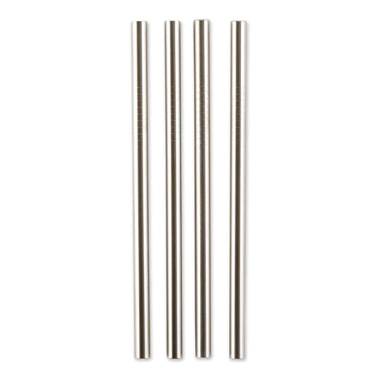 SHORT SS DRINK STRAWS SET4