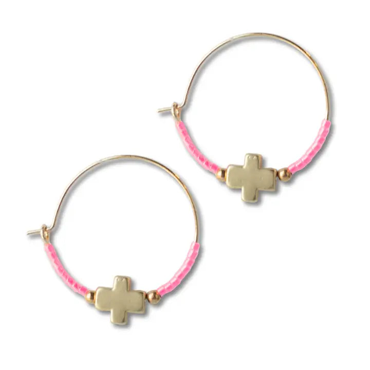 FAITHFULL EARRINGS HOT PINK