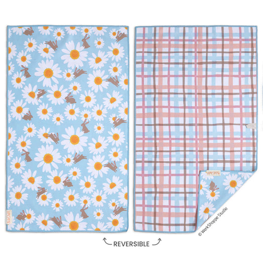 DAISY HOP REVERSIBLE MICROFIBER DISH TOWEL