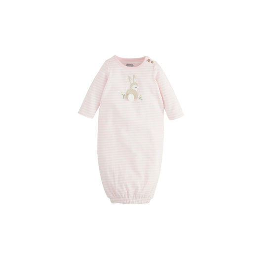 PINK STRIPE BUNNY GOWN