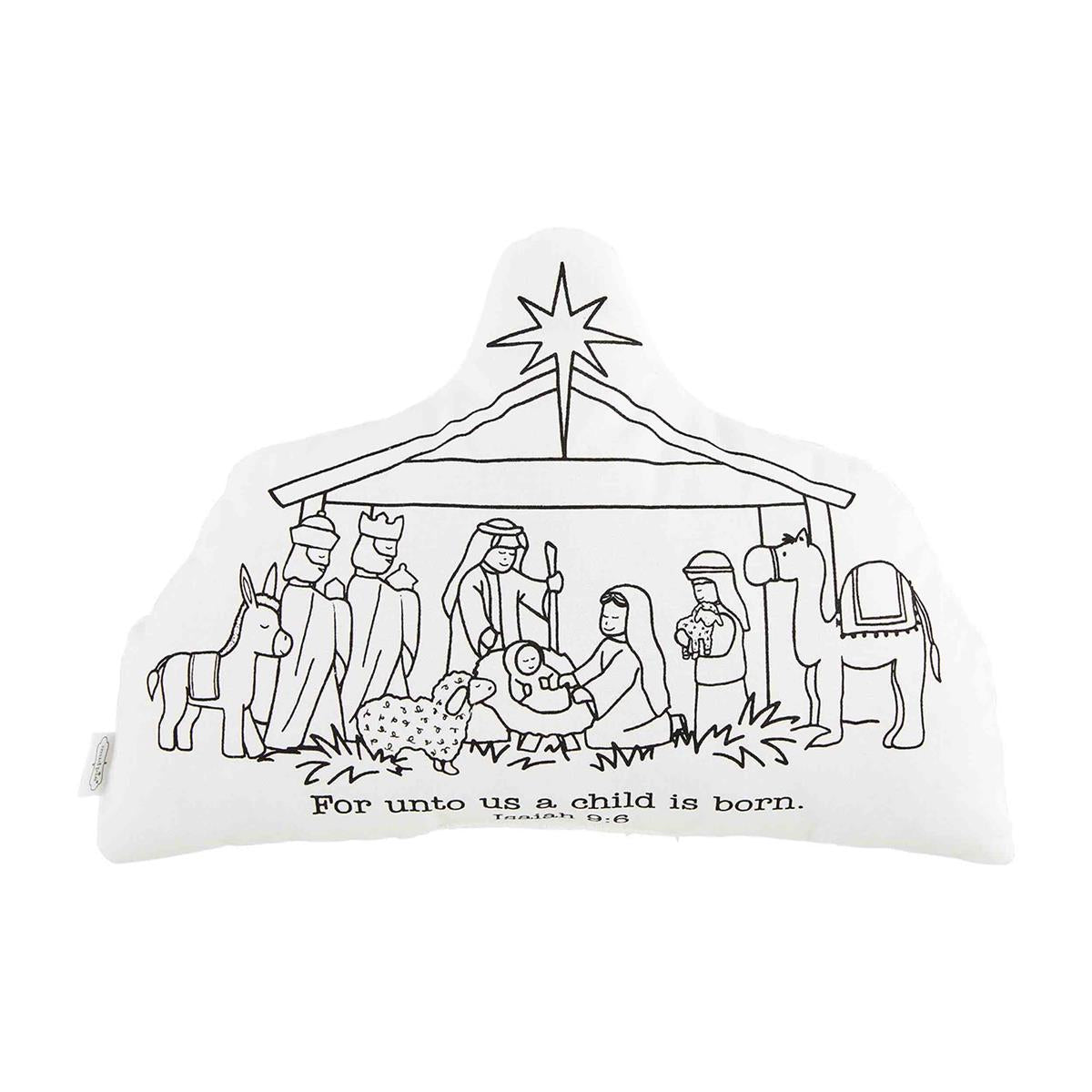 NATIVITY DOODLE PILLOW