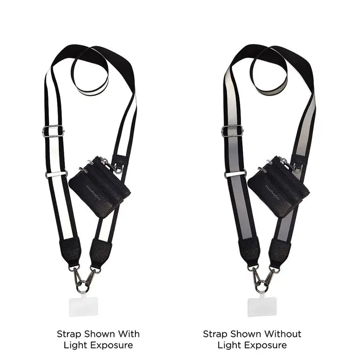 Clip and Go Strap with Pouch Reflective Black